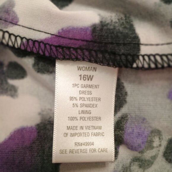 Dressbarn black and purple dress - Picture 7 of 9